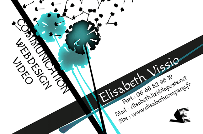 PORTFOLIO : CARTE DE VISITE WEBDESIGN ELISABETH