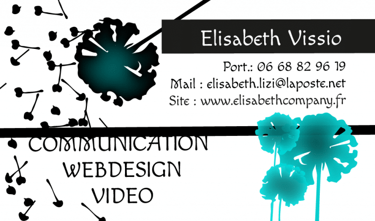 PORTFOLIO : CARTE DE VISITE WEBDESIGN ELISABETH