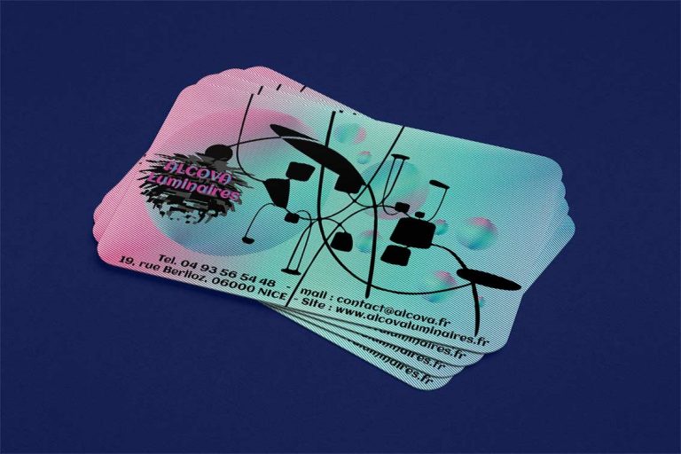 carte de visite mockup luminaires