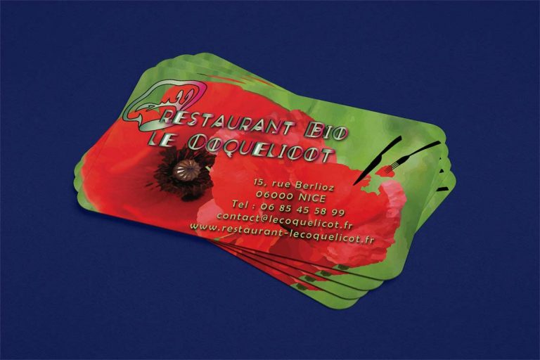 carte de visite mockup restaurant