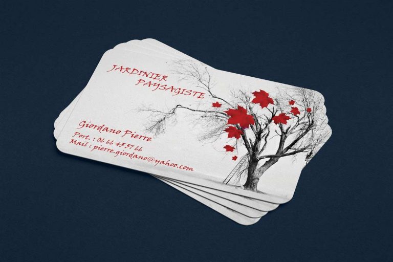 carte de visite mockup jardinier paysagiste