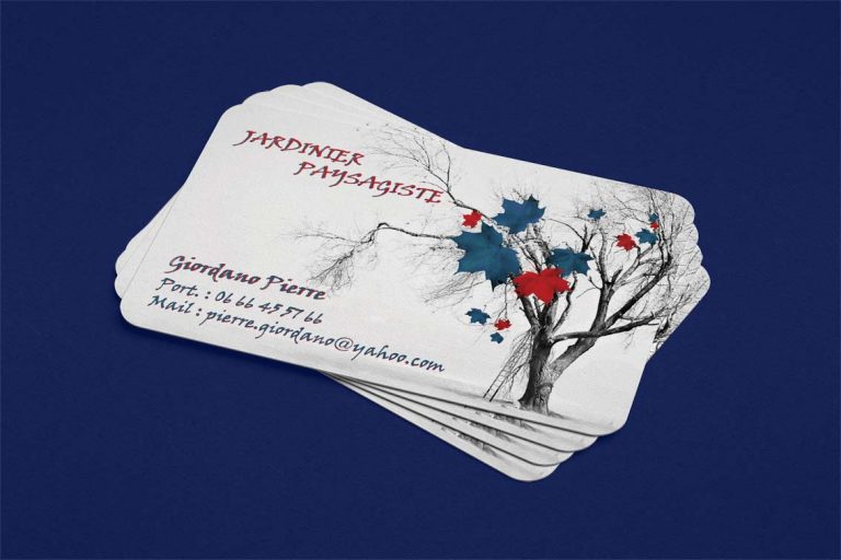 carte de visite mockup jardinier paysagiste
