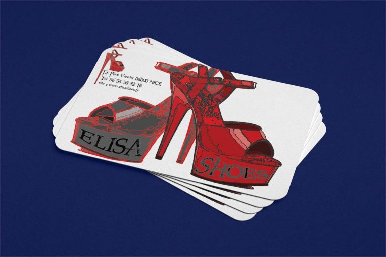 carte de visite mockup chaussures