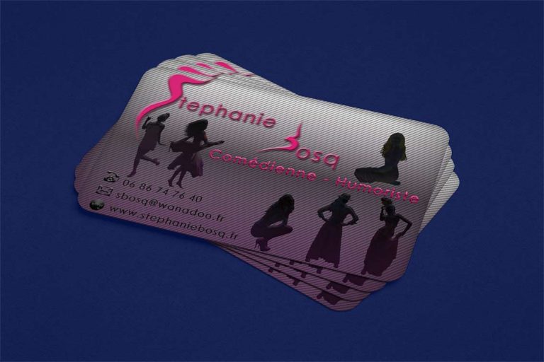 carte de visite mockup Stéphanie comédienne spectacles théâtre