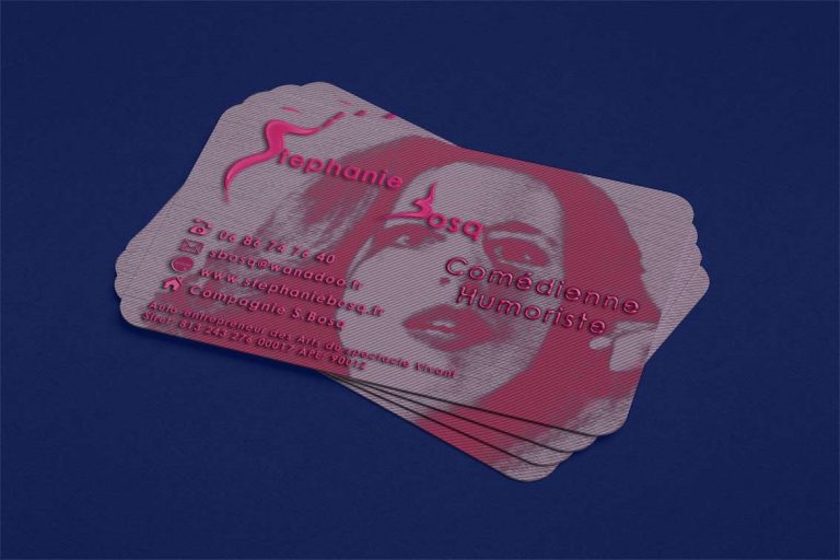 carte de visite mockup Stéphanie comédienne spectacles théâtre