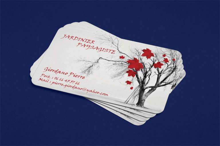 carte de visite mockup jardinier paysagiste