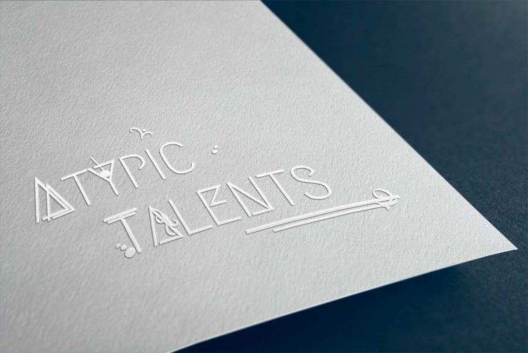 logo mockup Talents imprimé sur couverture