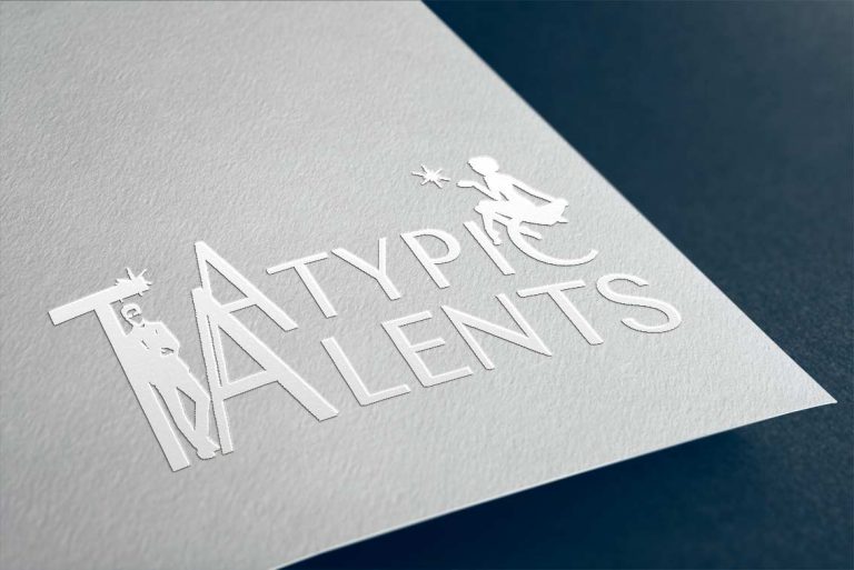 logo mockup Talents imprimé sur couverture