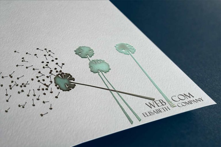 logo mockup Elisabeth & Company imprimé sur couverture