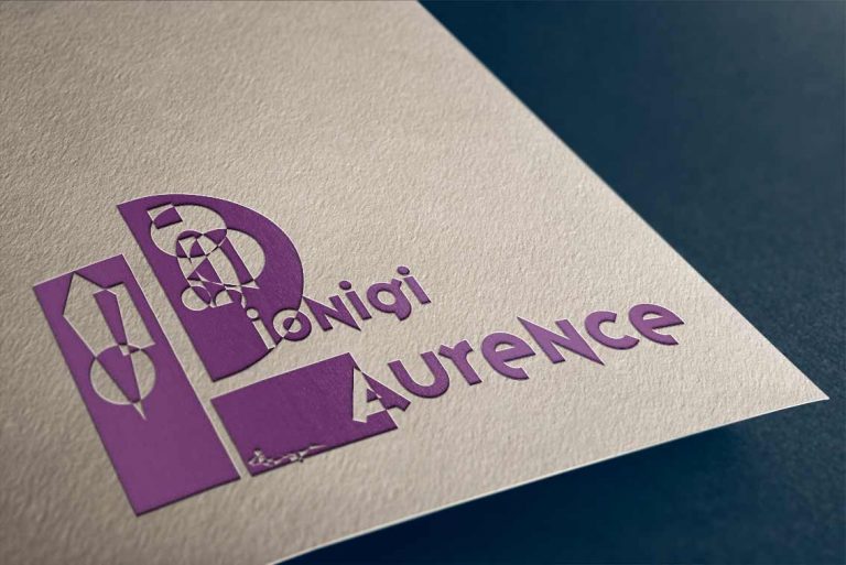 mockup logo Laurence imprimé sur couverture