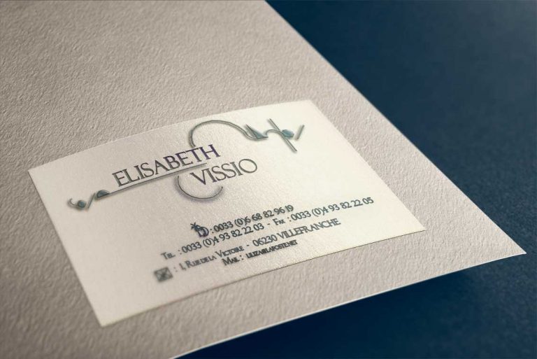 plaque logo mockup Elisabeth & Company imprimé sur couverture