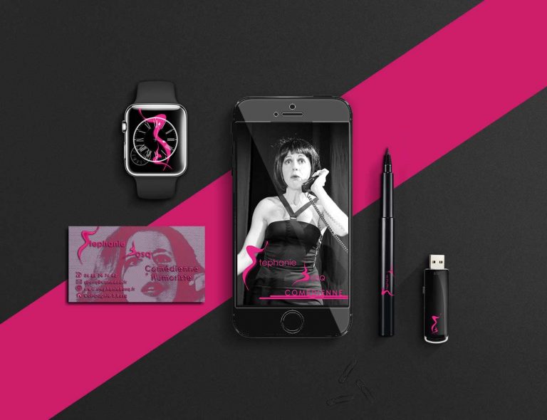 MokeUp Brand logo sur multisupports Steph